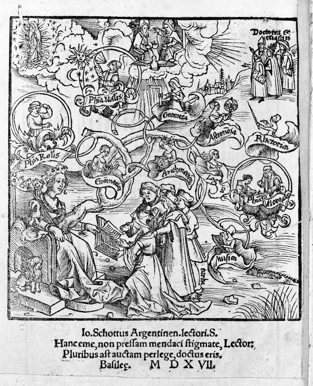 Sztuki wyzwolone: Trivium i Quadrivium - w „”Margarita Philosophica” Gregora Reischa (1467-1525). Bela autorstwa Gregor Reisch