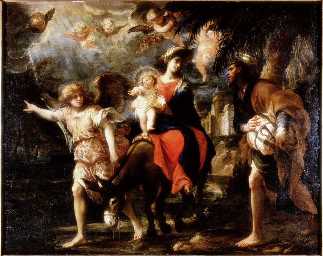 Ucieczka do Egiptu, ok. 1680-1700 autorstwa Gregorio De Ferrari