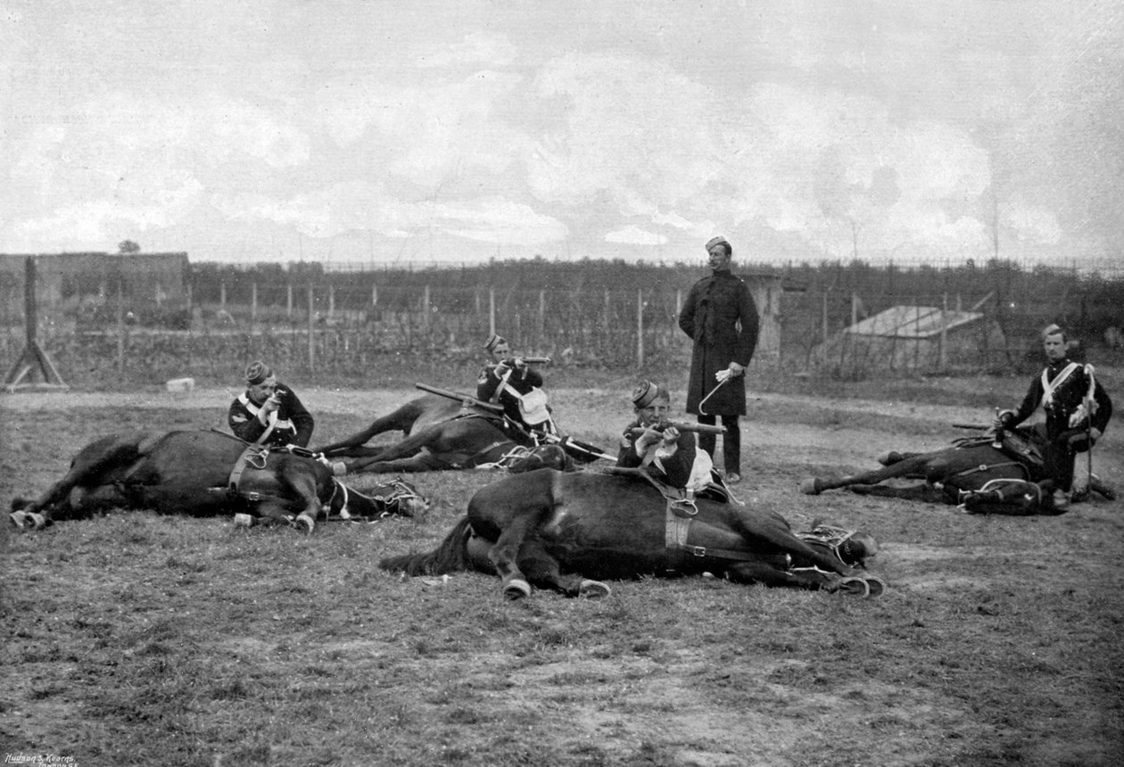 Partia 4 potyczki Huzarów Własnych Królowych zdemontowana, 1896 r. autorstwa Gregory and Co