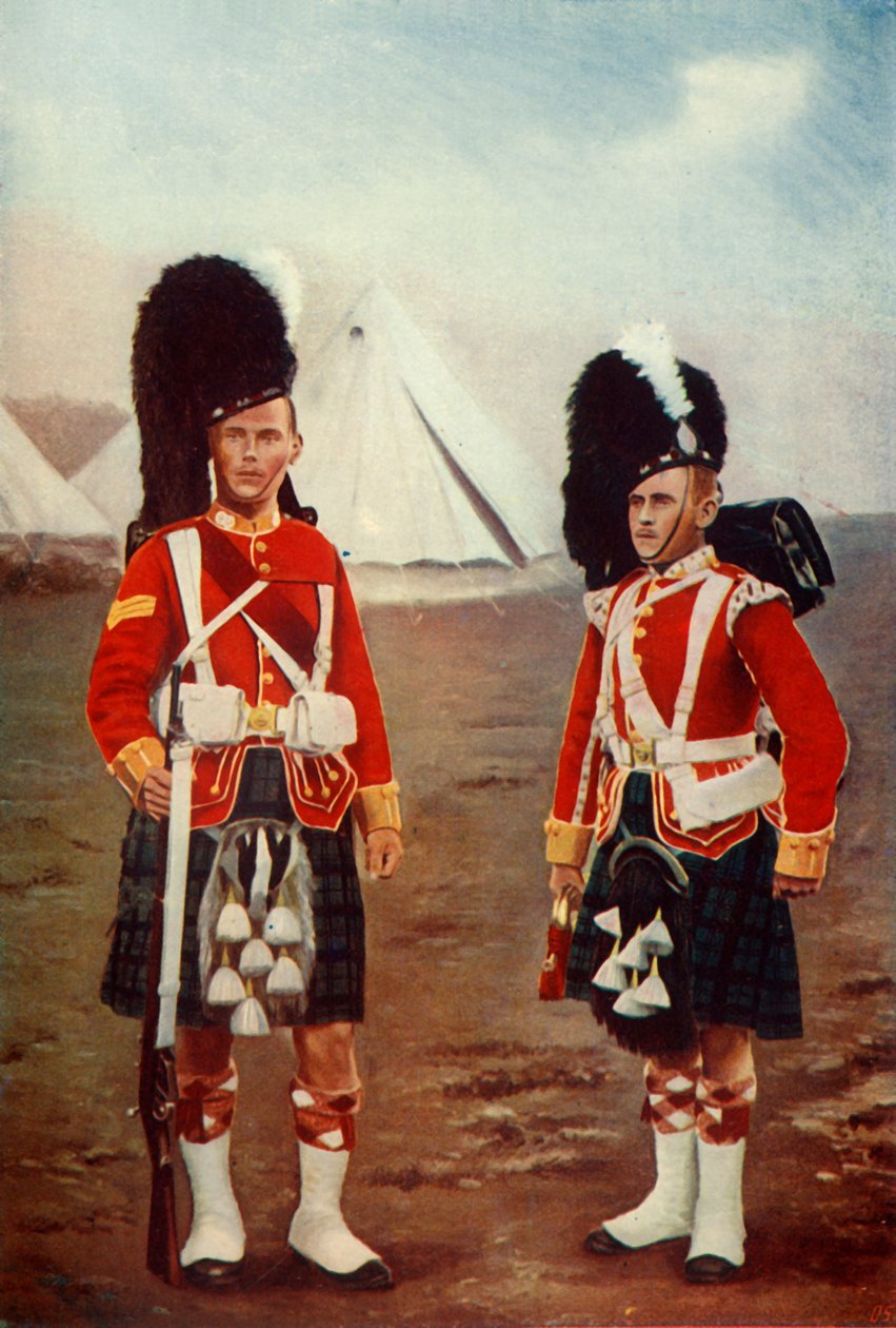 „Sierżant i trębacz, 1. Argyll and Sutherland Highlanders”, 1900. autorstwa Gregory and Co