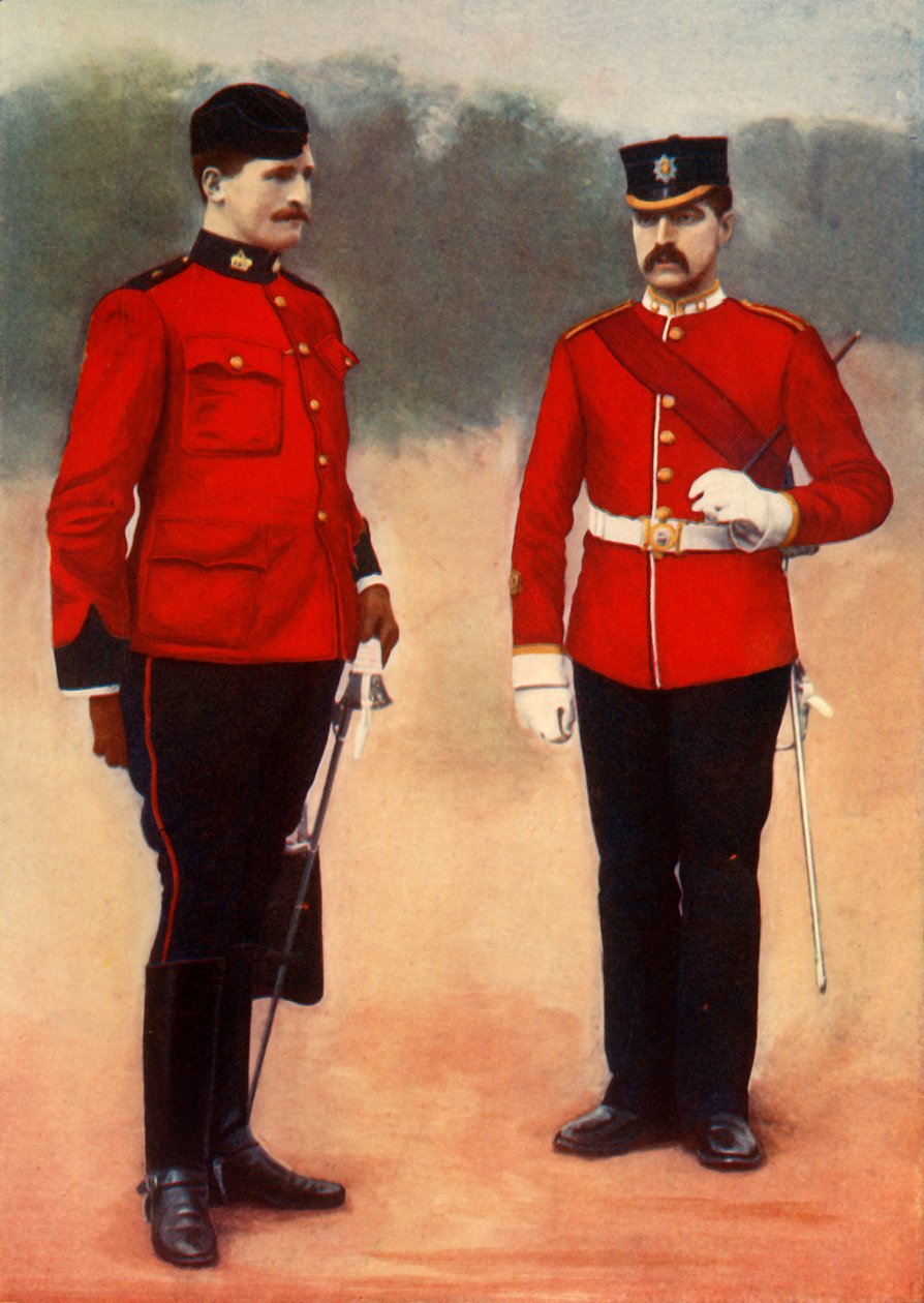„Adiutant West Surrey i sierżant East Surrey-Major”, 1901. autorstwa Gregory and Co