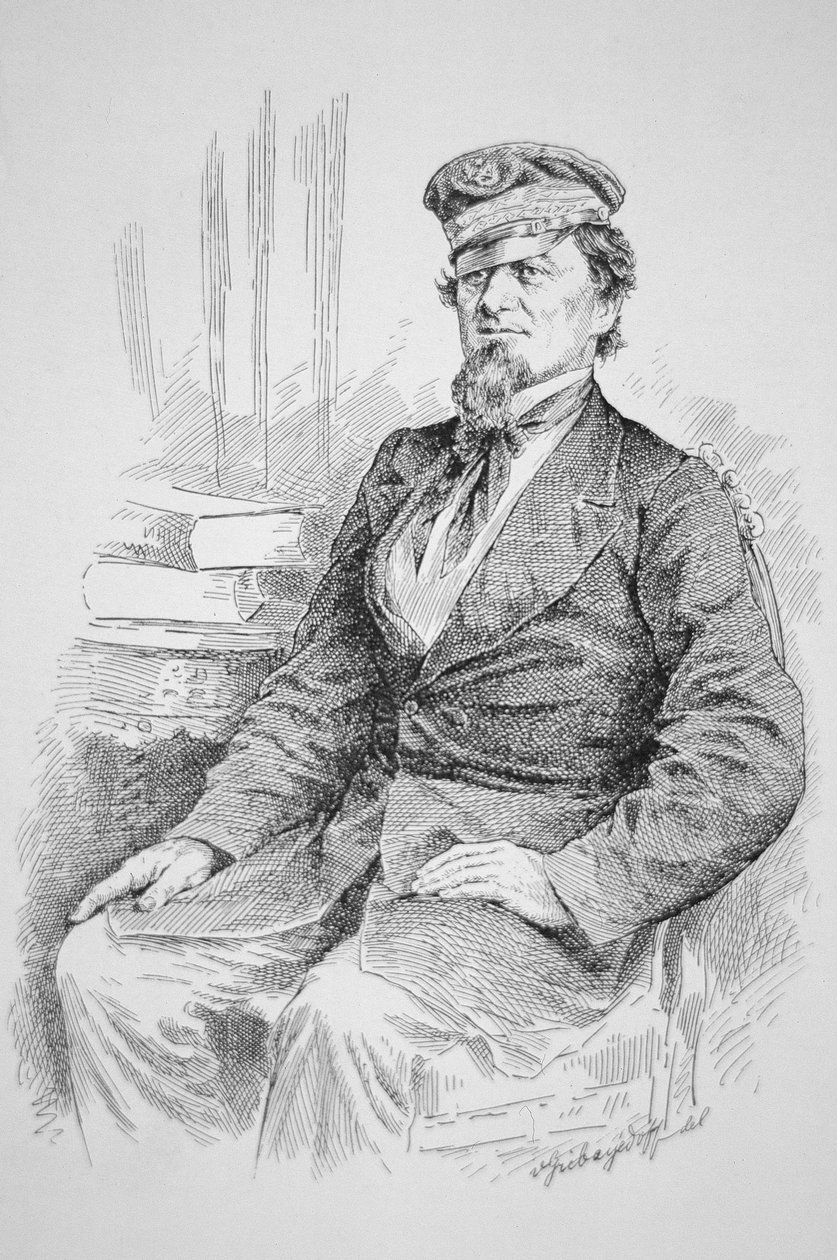 Kapitan J.N. Maffitt (1819-1886), dowódca „Florydy” (rycina) autorstwa Gribayedoff (after)