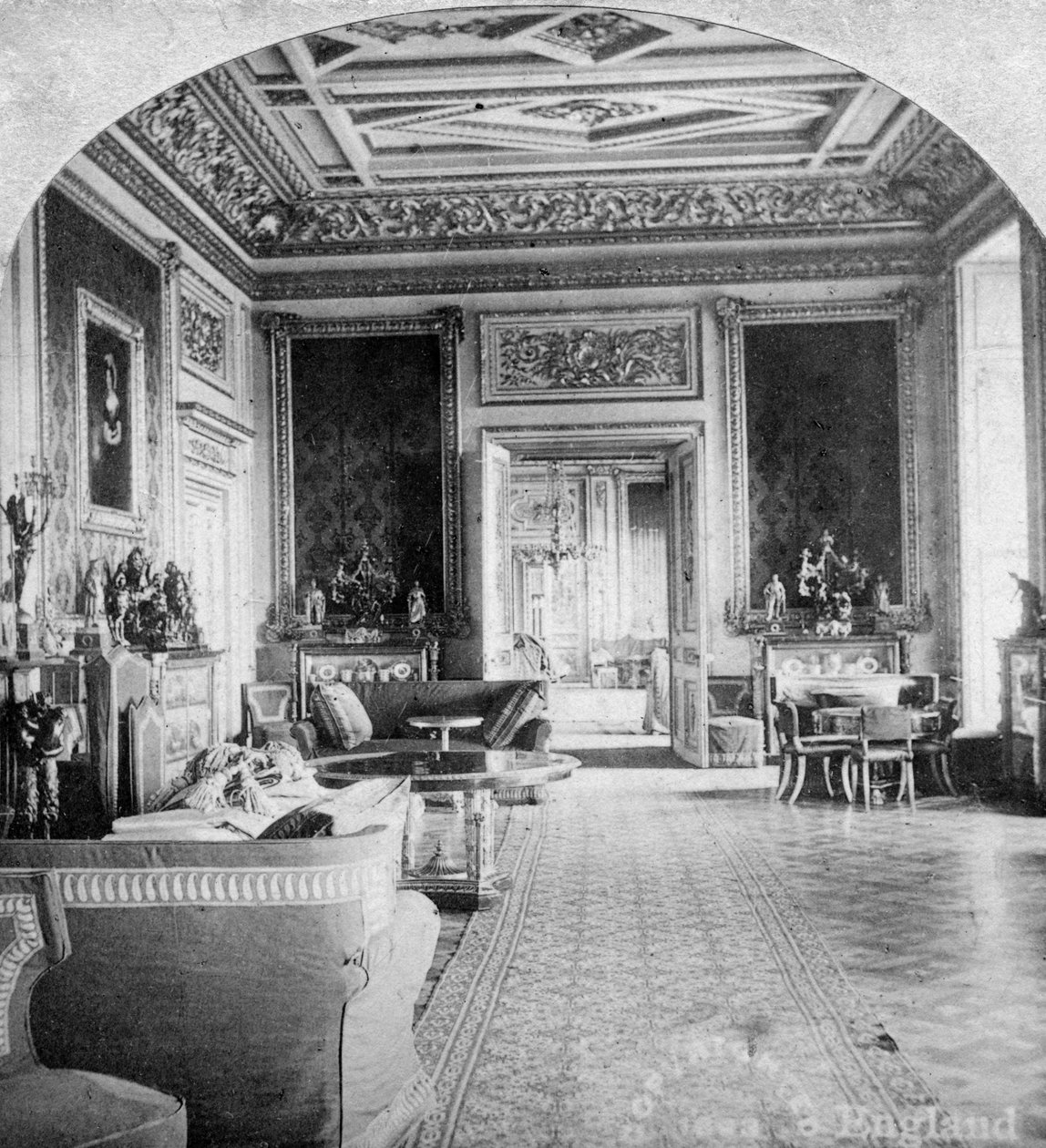 Zielony Salonik, Zamek Windsor, Windsor, Berkshire, koniec XIX wieku. autorstwa Griffiths Brothers