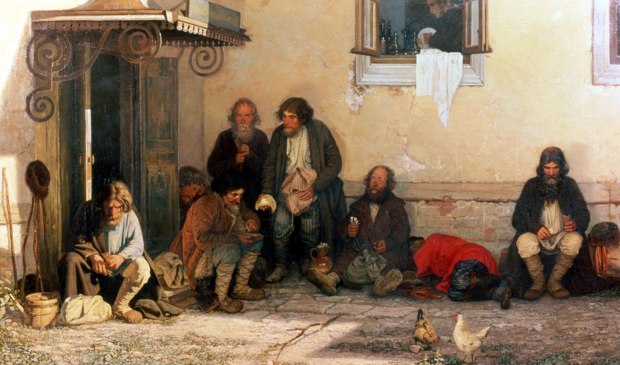 Kolacja w Zemstvo, 1872 autorstwa Grigori Grigorievich Mjasoedov