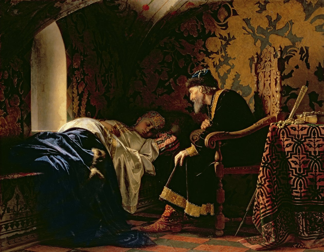 Car Iwan Groźny Podziwiający Wasilię Mielentewną, 1875 autorstwa Grigori Semenovich Sedov