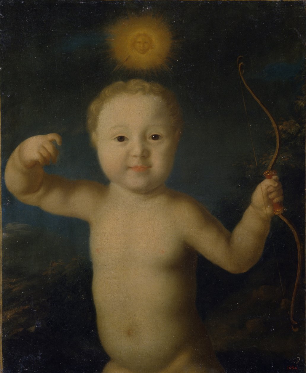 Portret carewicza Piotra Pietrowicza z Rosji 1715-1719 jako Kupidyna, 1772 autorstwa Grigori Dmitrievich Molchanov