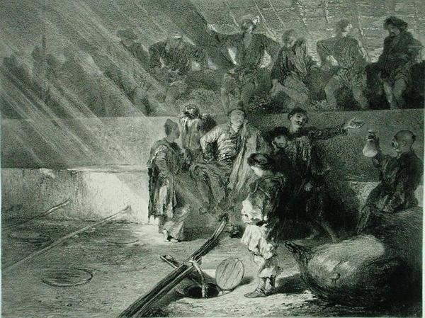 Winiarstwo w Kahetie, Georgia, tablica 31 z księgi o Kaukazie, sztychowanej przez Adolphe Mouillerona (1820-81) wydanej przez Alfreda Leona Lemerciera, Paryż autorstwa Grigori Grigorevich (after) Gagarin