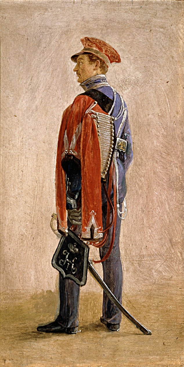 Portret P.M. Kunitsky, huzar z pułku huzarów Wilhelm, książę Nassau, 1832 autorstwa Grigori Grigorevich Chernetsov
