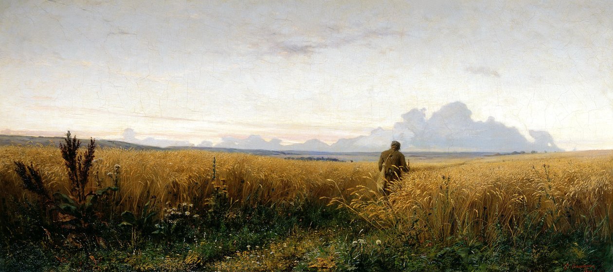 Chodnik na polu żyta, 1881 autorstwa Grigori Grigorievich Mjasoedov