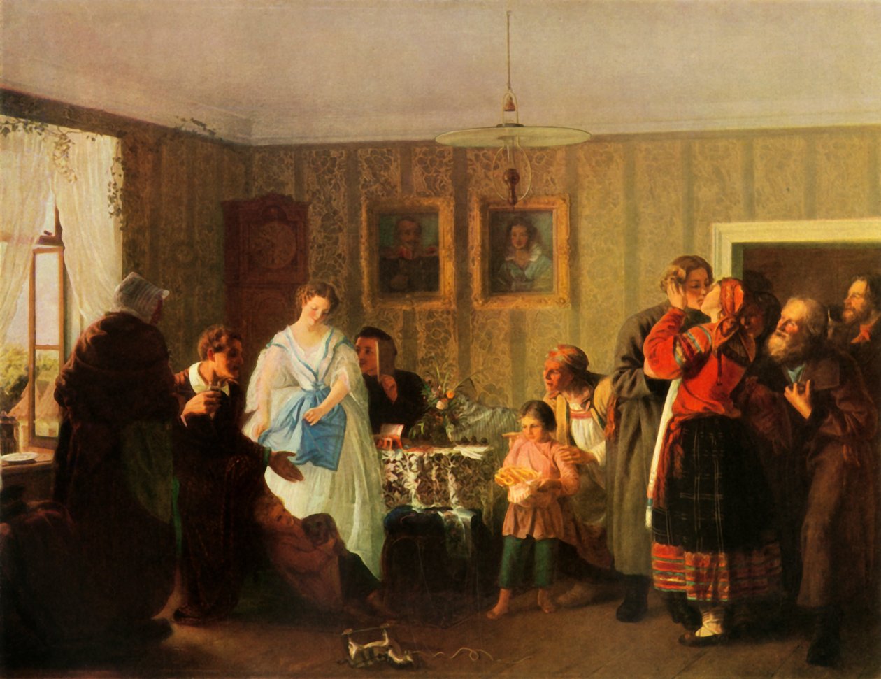 „Gratulacje młodym”, 1861, 1965. autorstwa Grigori Grigoryevich Myasoedov