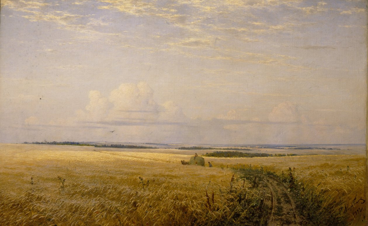 Spokojne pola, 1892 autorstwa Grigori Grigoryevich Myasoedov