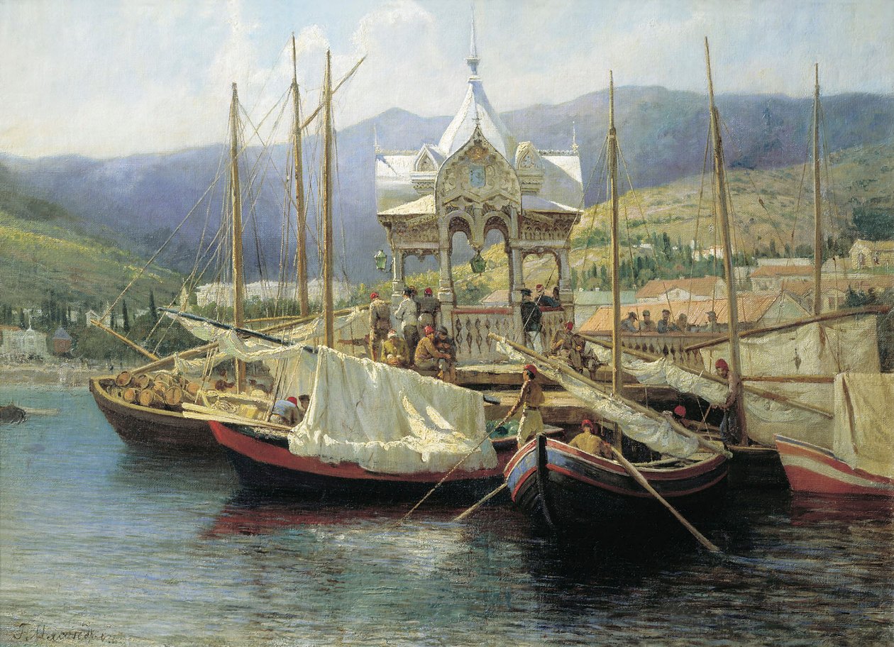 Port w Jałcie, 1890. autorstwa Grigori Grigoryevich Myasoedov