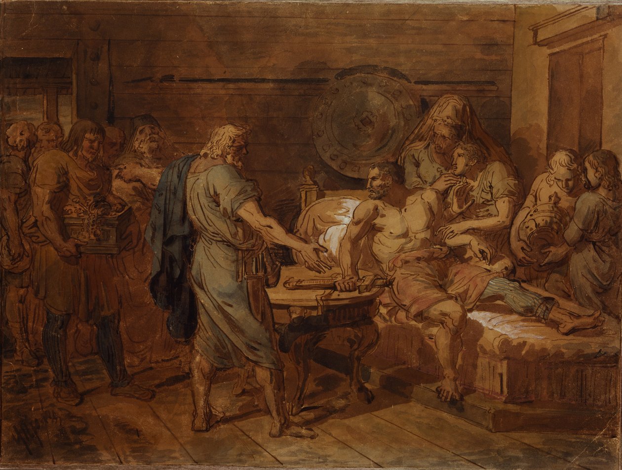 Odezwa Kuzmy Minina do księcia Dmitrija Pożarskiego, XIX w. autorstwa Grigori Ivanovich Ugryumov