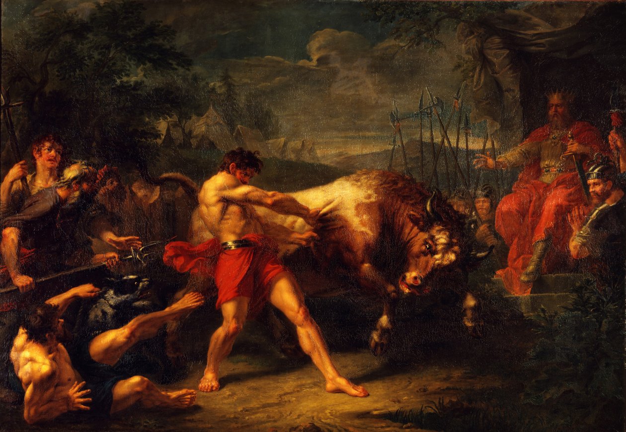 Próba siły Yan Usmara, 1796 autorstwa Grigori Ivanovich Ugryumov