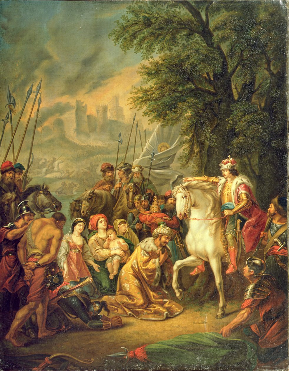 Car Iwan IV (1530-84) Zdobycie Kazania w 1552 roku autorstwa Grigoriy Ivanovich Ugryumov