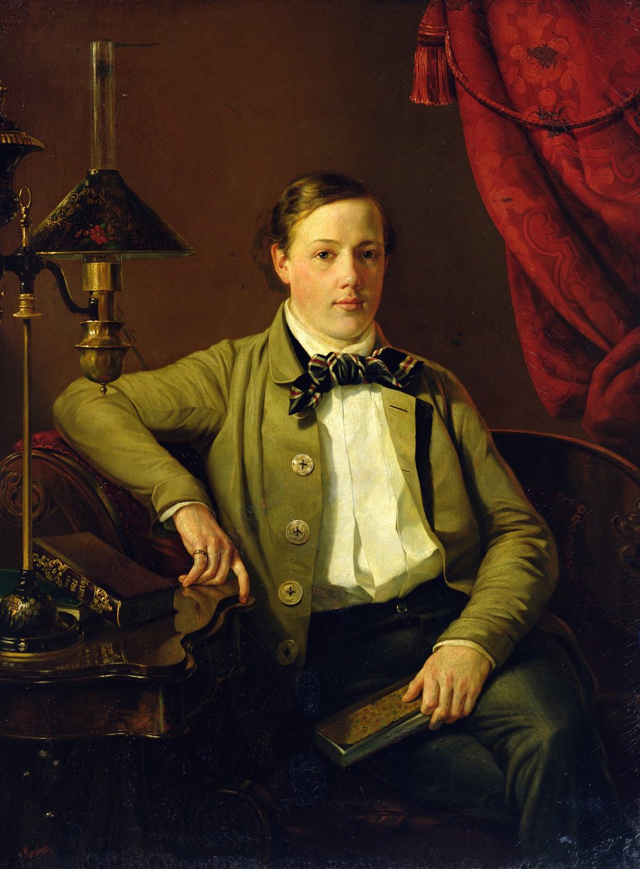 Portret Apollona Majkowa, 1840 autorstwa Grigory Mikhailov