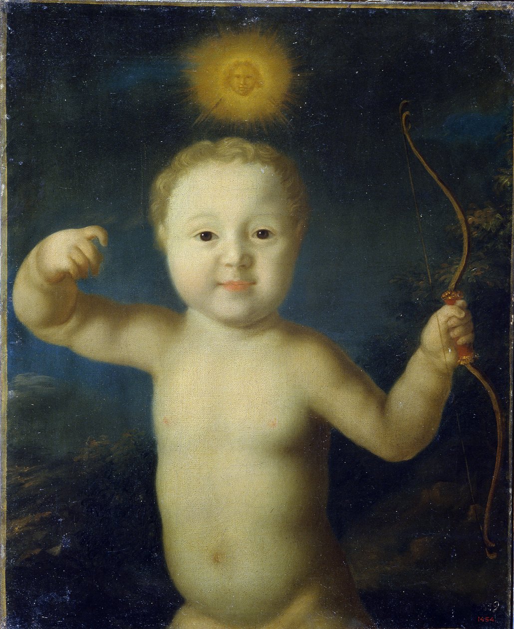 Portret carewicza Aleksisa Pietrowicza z Rosji (1690-1718). (Portret carewicza Aleksieja Pietrowicza z Rosji). Przedstawia dziecko na Erosie, nagie trzymające łuk i zwieńczone słońcem w środku nocy. Obraz Grigori Dmitrievicha Molchanova (ok. 1730-po) autorstwa Grigory Dmitriev Molchanov