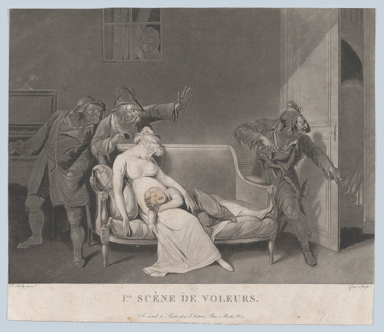 Pierwsza scena złodziei, ca. 1805. autorstwa Gror