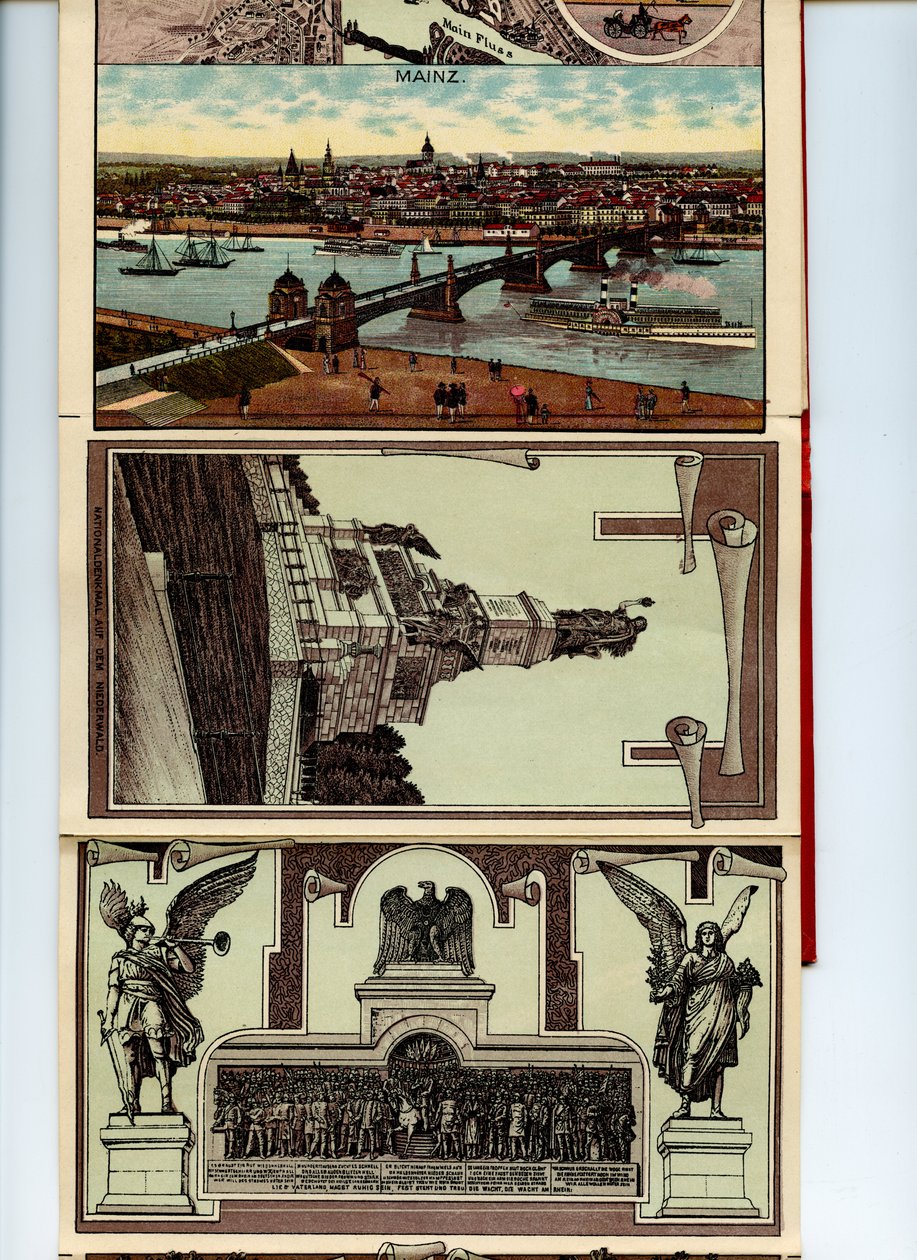 Najnowsza panorama Renu z Mainz-Cöln, (10) autorstwa Grossh. S. Hofbuchbinderei u. Albumfabrik Eisenach Photo.Lithogr. v. Wilh.Schülz