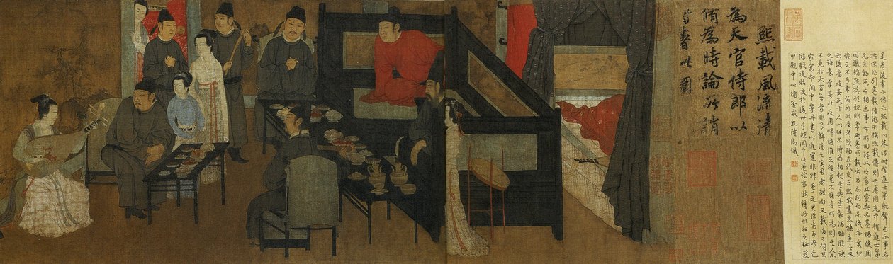 nocne uczty Han ξ w (szczegółowo) par GU hong autorstwa Gu Hongzhong (after)