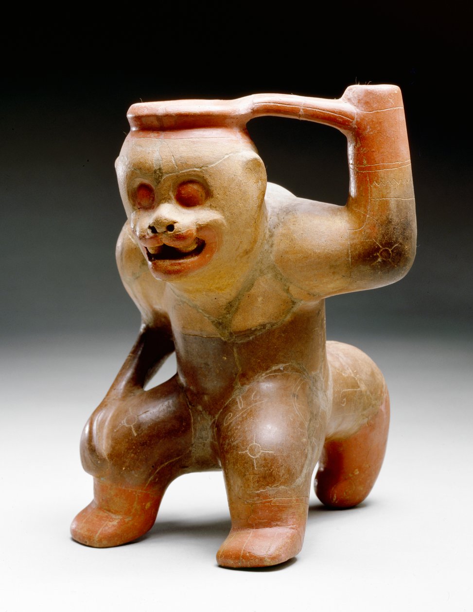 Naczynie z wizerunkiem małpy, 1-300 (ceramiczne) autorstwa Guanacaste Nicoya Culture
