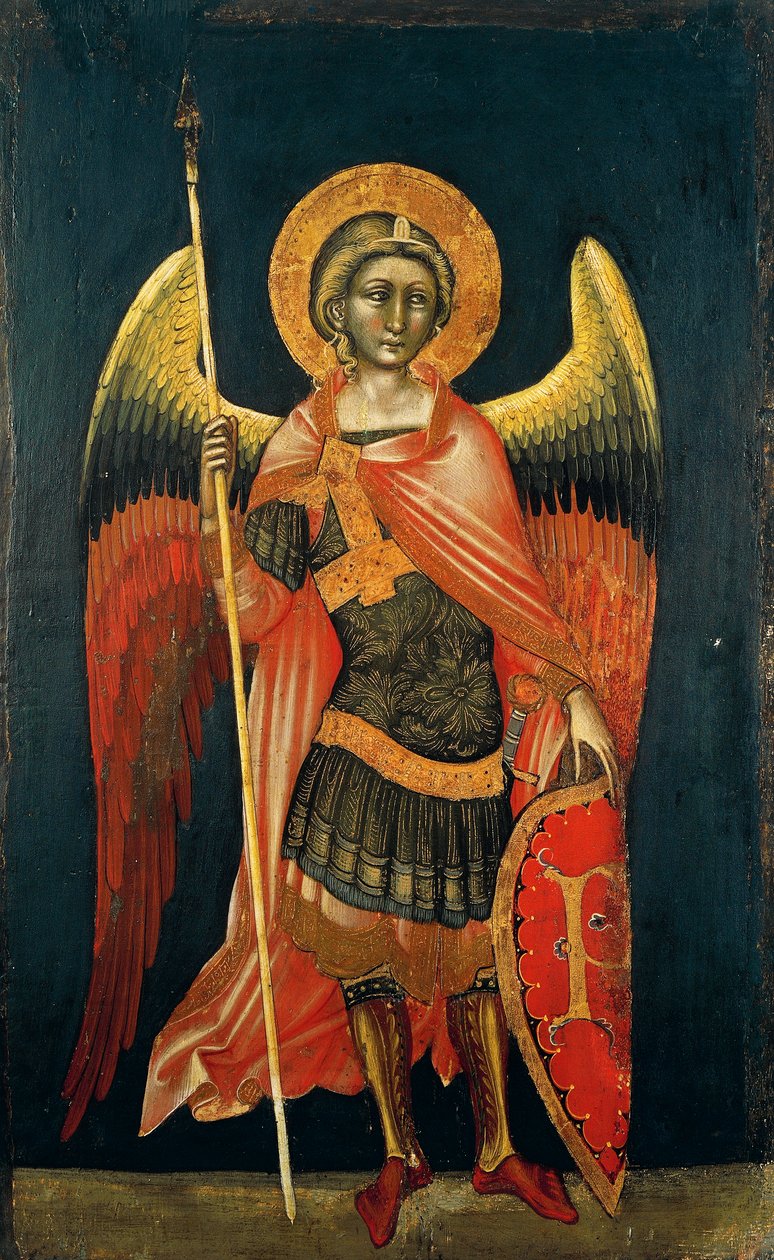 Anioł Guariento (aktywny 1338-1367 lub 1370), tempera na desce, ok. 1354 autorstwa Guariento di Arpo