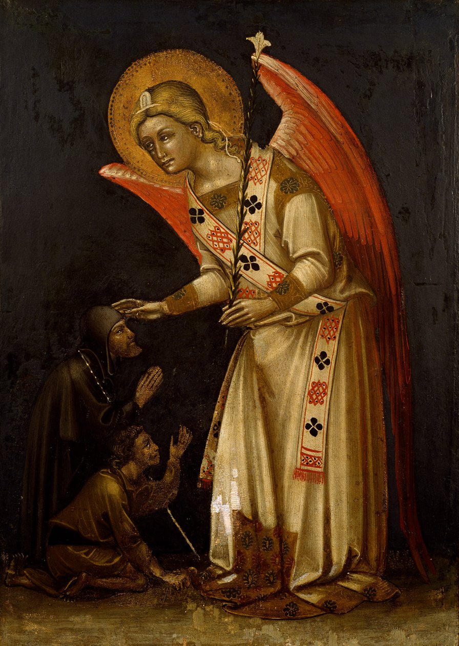 Anioł, ok. 1354, autorstwa Guariento (czynny 1338-zm. 1367 lub 1370), fresk autorstwa Guariento di Arpo