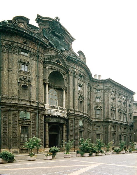 Fasada Palazzo Carignano (zdjęcie) autorstwa Guarino Guarini