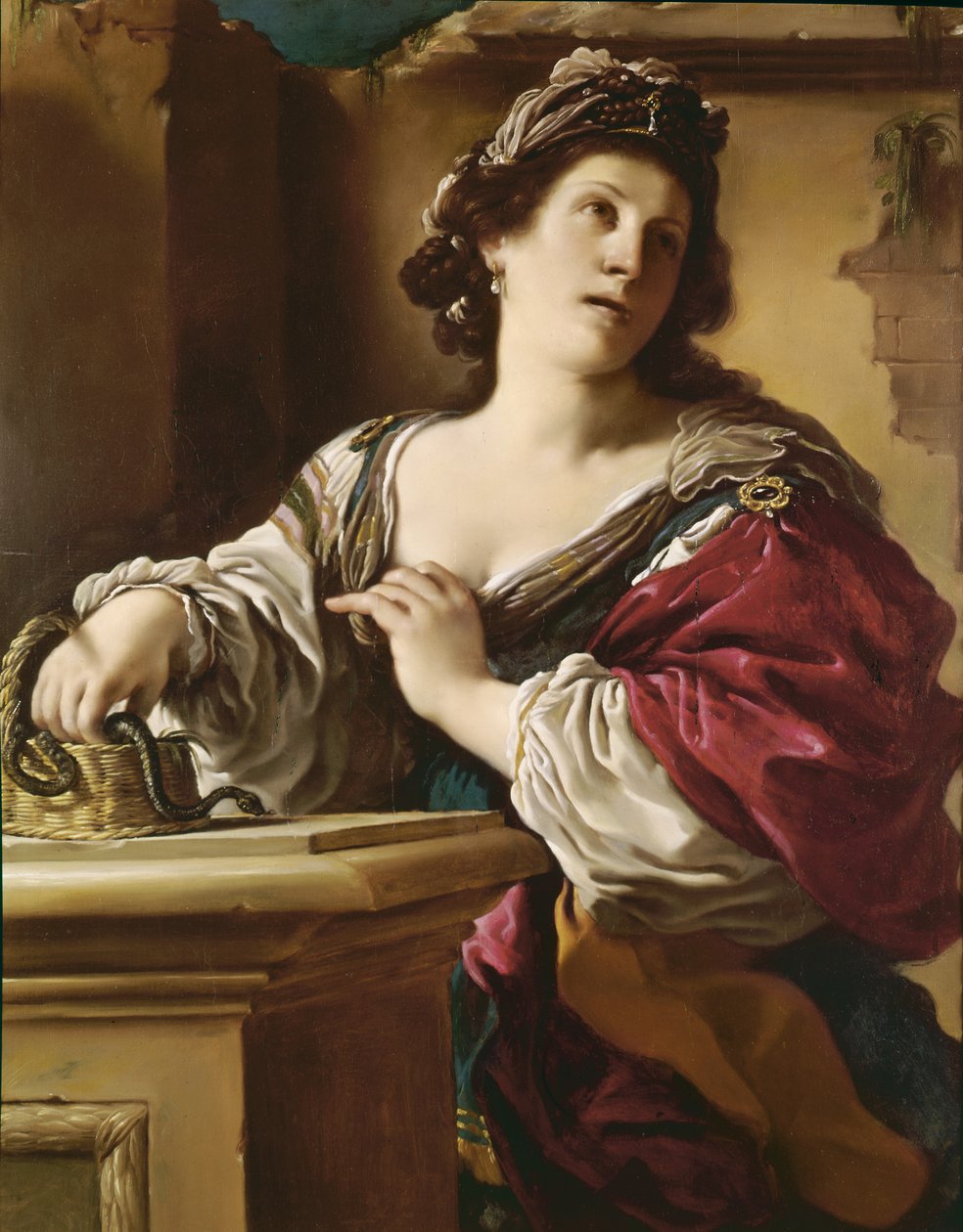 Kleopatra (olej) autorstwa Giovanni Francesco Barbieri