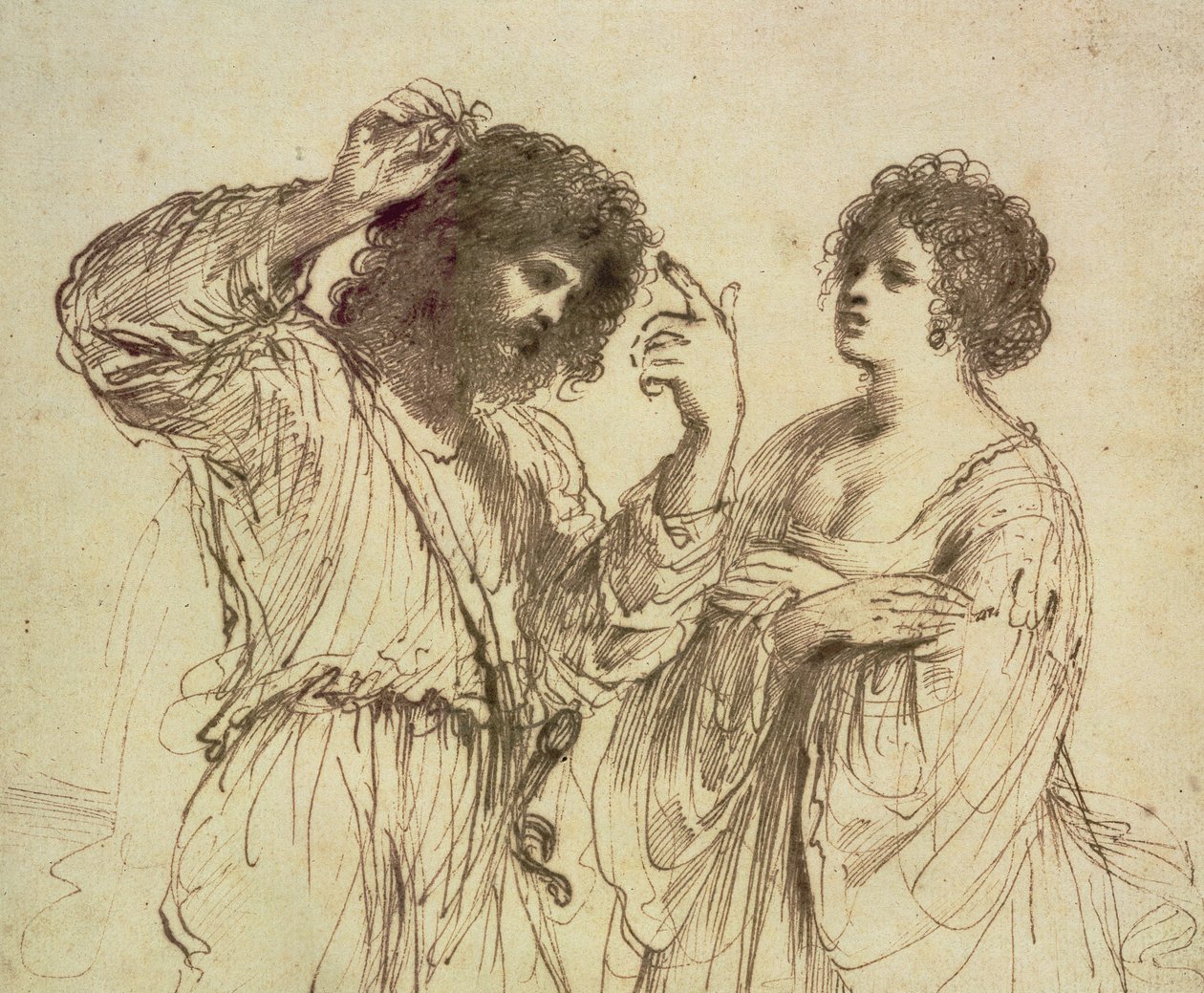 Samson i Delilah autorstwa Giovanni Francesco Barbieri
