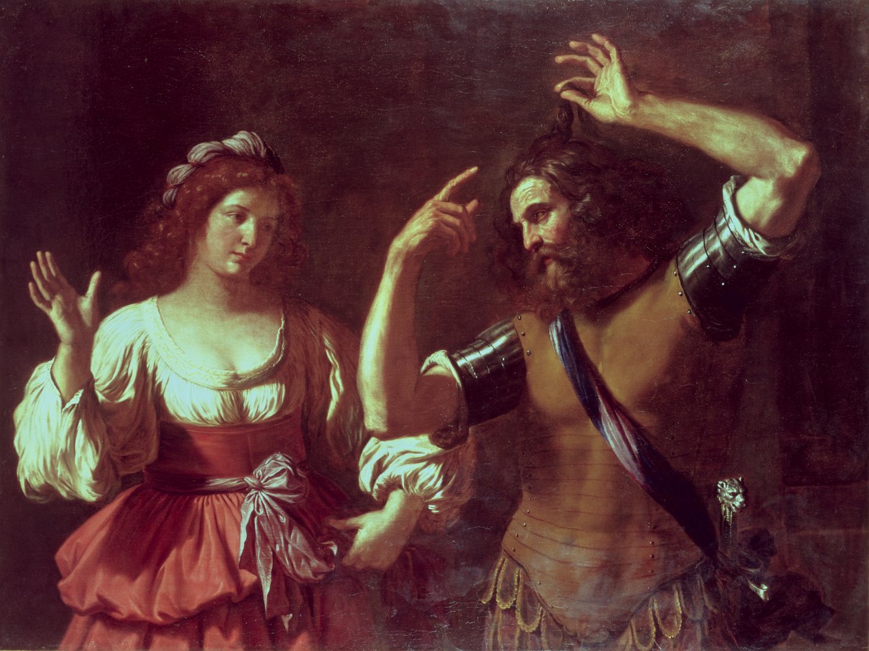 Samson i Dalila autorstwa Giovanni Francesco Barbieri