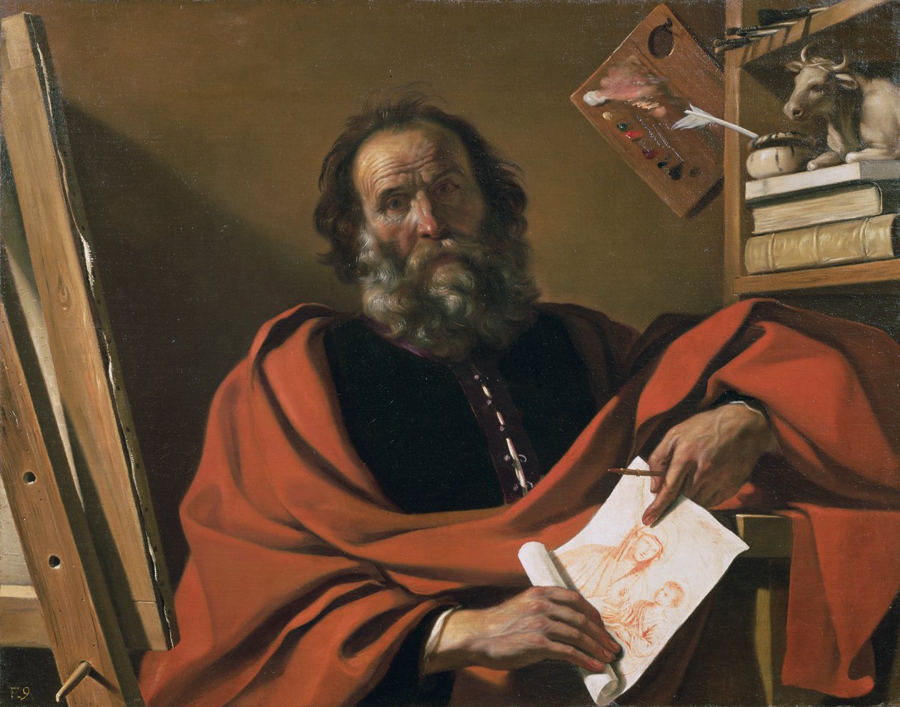 Św. Łukasz autorstwa Giovanni Francesco Barbieri