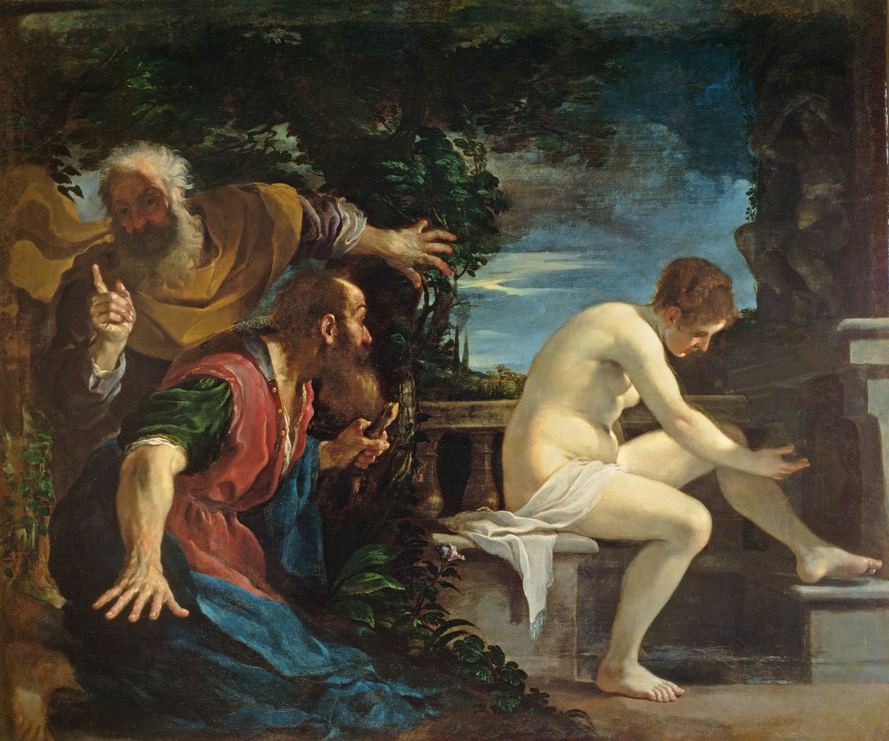 Zuzanna i Starsi autorstwa Giovanni Francesco Barbieri