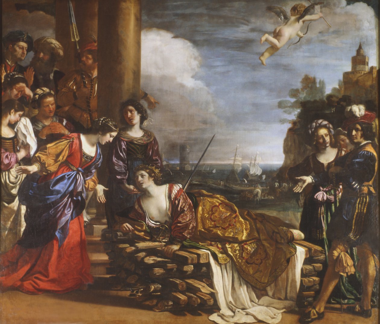 Śmierć Dydony, 1631 autorstwa Giovanni Francesco Barbieri