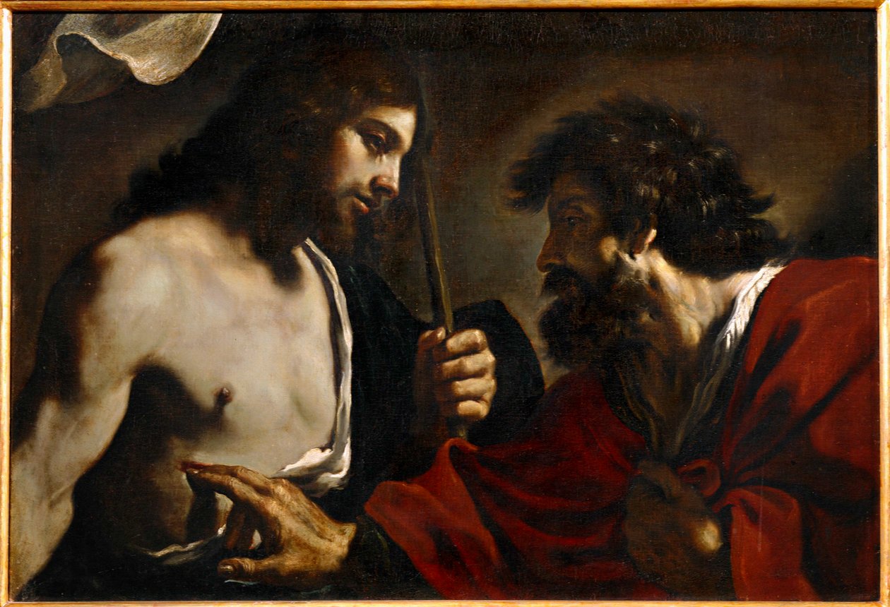 Wątpiący Tomasz ... (obraz na płótnie) autorstwa Guercino (1591-1666)