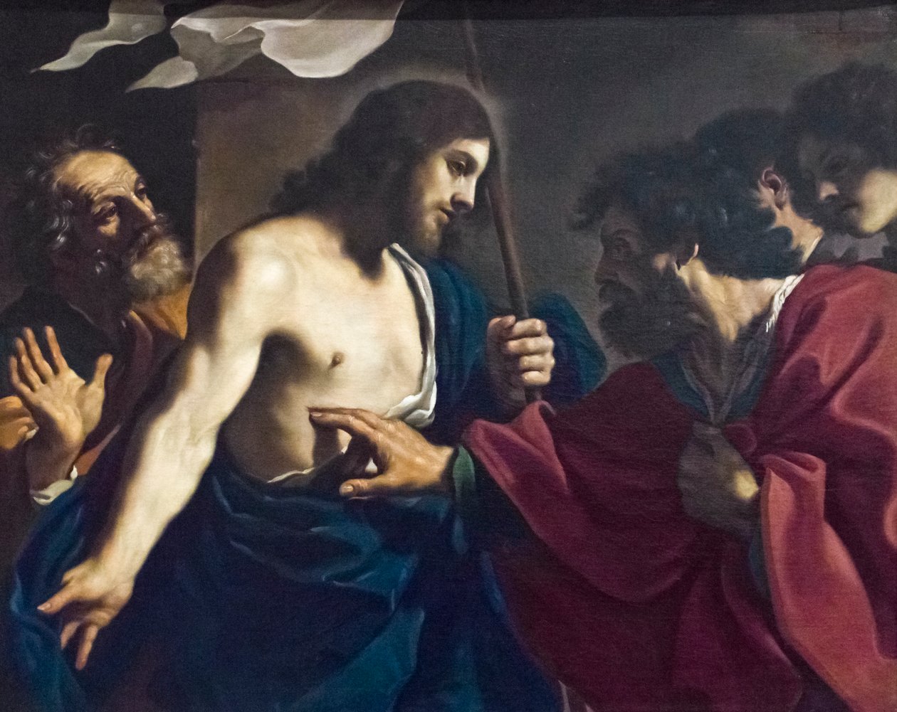 Niedowierzanie św. Tomasza autorstwa Guercino (1591 1666)