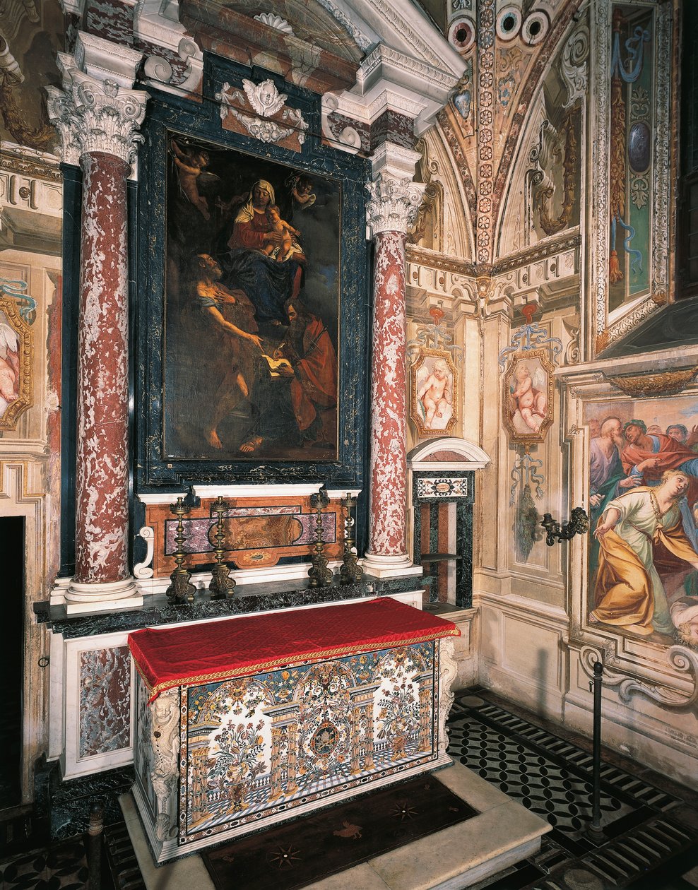 Madonna z Dzieciątkiem ze świętymi Piotrem i Pawłem autorstwa Guercino