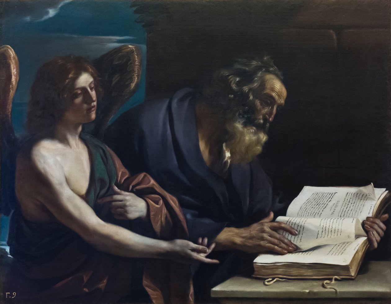 Święty Mateusz i anioł autorstwa Guercino (1591 1666)