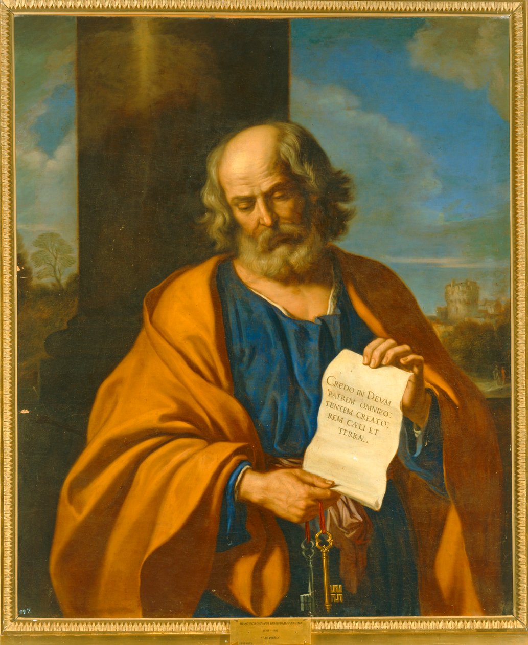 Saint Peter. 10014671 ... autorstwa Guercino (1591-1666)