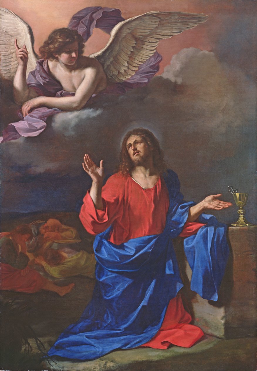 Agonia w ogrodzie (olej na płótnie) autorstwa Guercino (1591 1666)