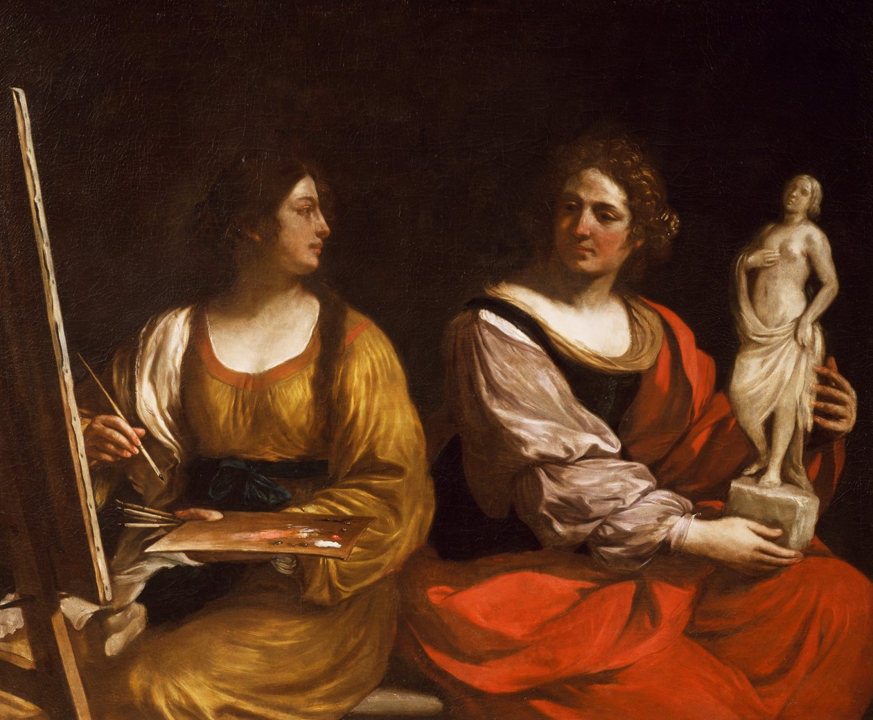 Alegoria malarstwa i rzeźby, Giovanni Francesco Barbieri, znany jako Guercino autorstwa Guercino