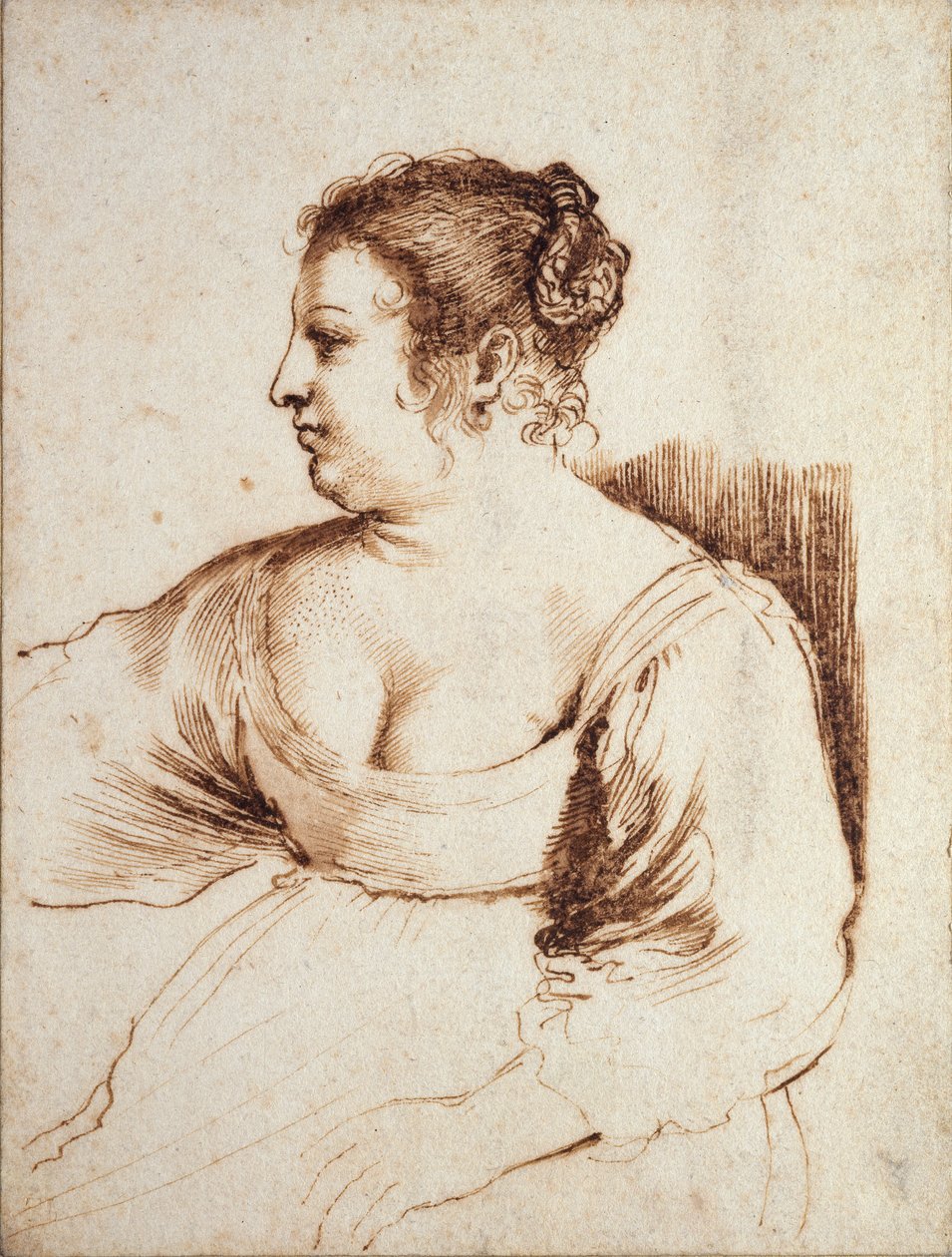 Siedząca kobieta, 1640-1649 autorstwa Guercino
