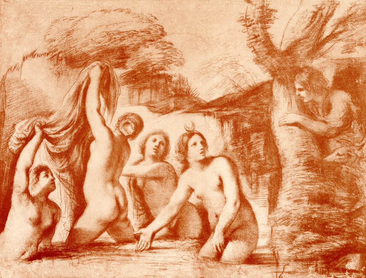 Diana i Akteon autorstwa Guercino