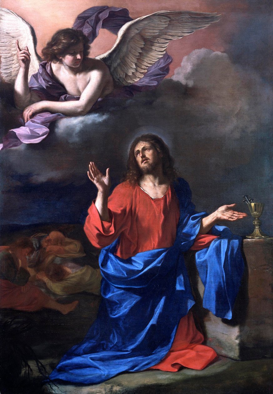 Guercino - Chrystus modli się w Ogrodzie Getsemani przed aresztowaniem. W agonii zwątpienia, NMW A 7 autorstwa Guercino