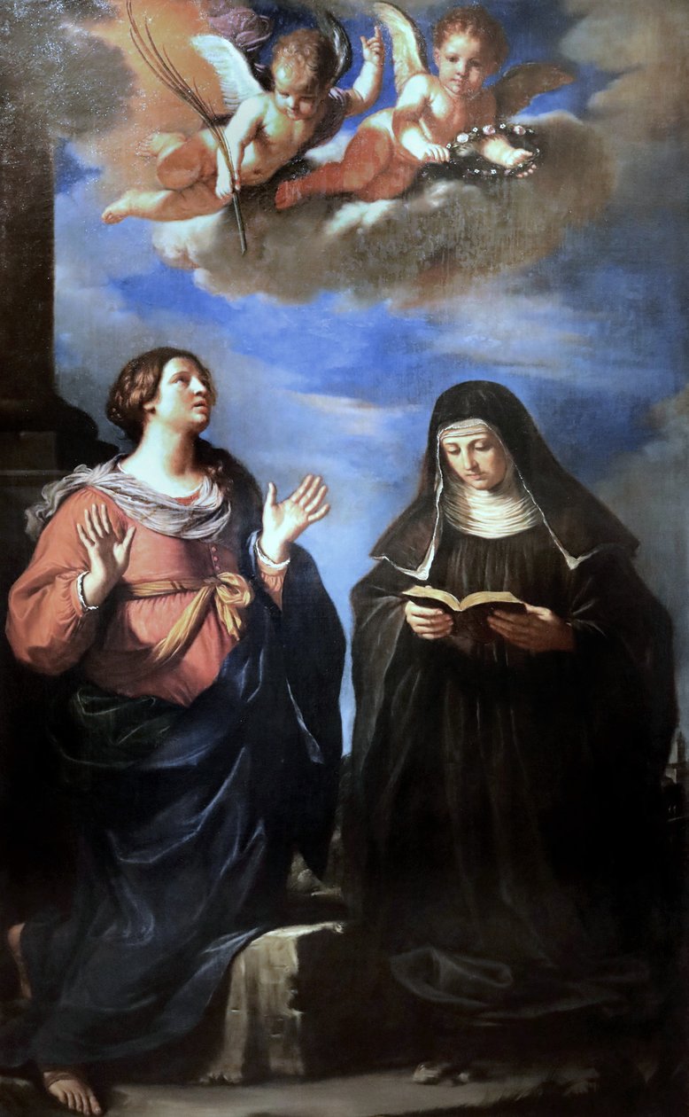 Guercino - Święte Gertruda i Lukrecja. 1645 autorstwa Guercino