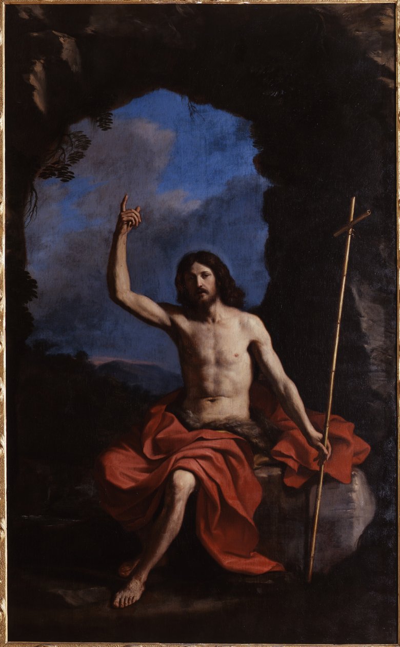 Guercino, Święty Jan Chrzciciel na pustyni, 1650 autorstwa Guercino