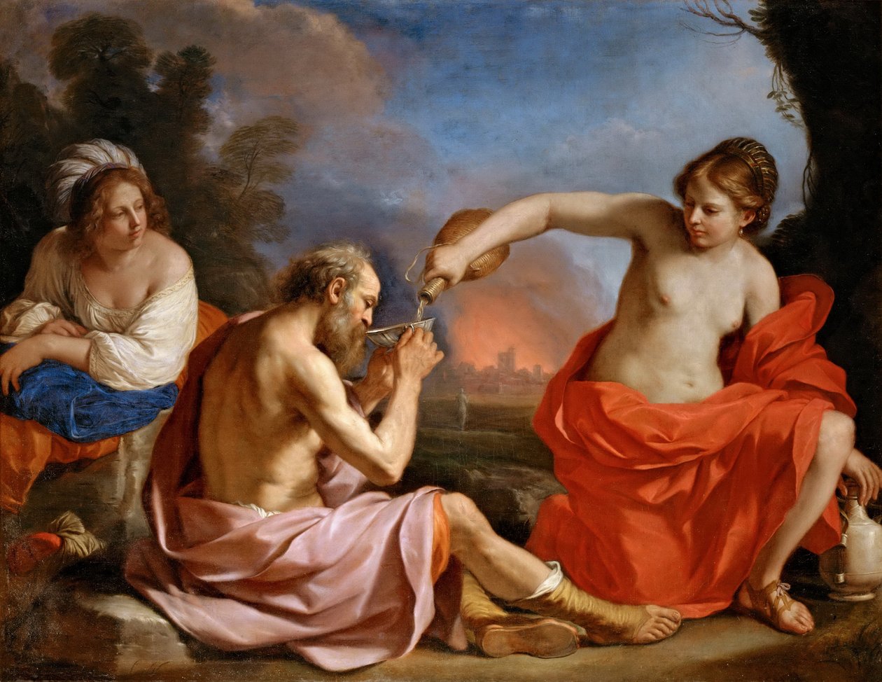 Lot i jego córki autorstwa Guercino