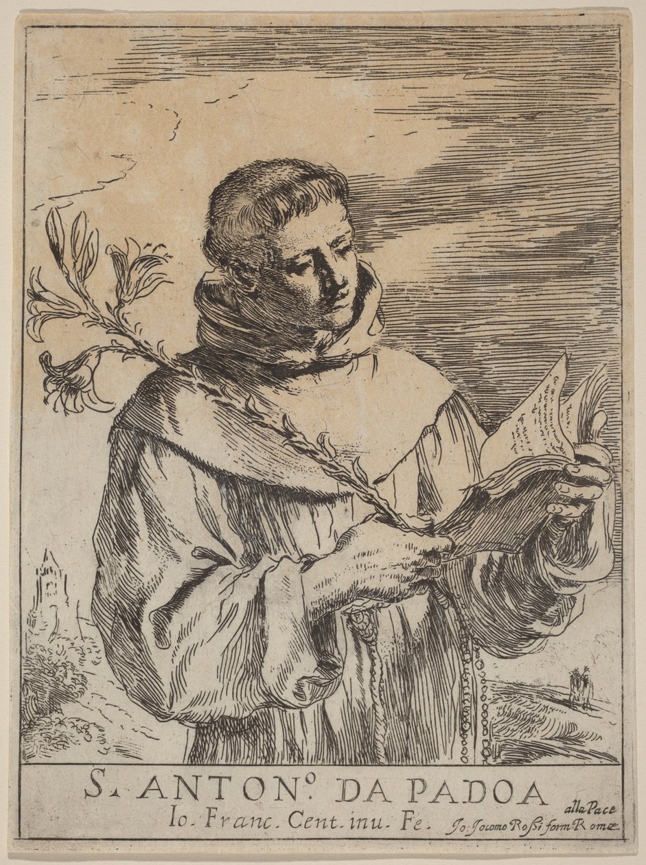 Święty Antoni z Padwy autorstwa Guercino