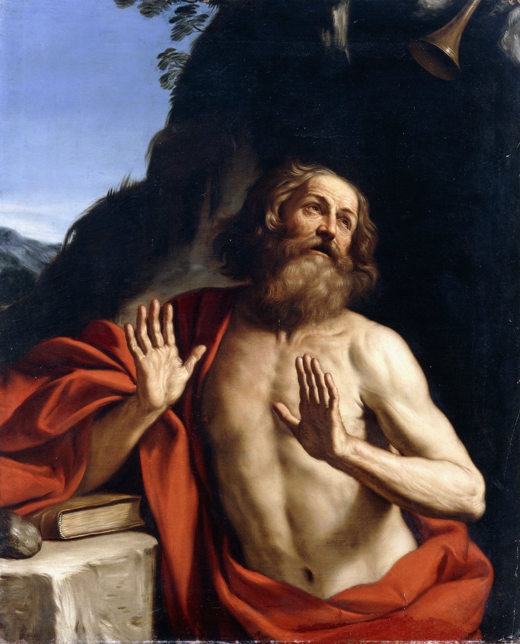 Święty Hieronim na pustyni, autorstwa Guercino