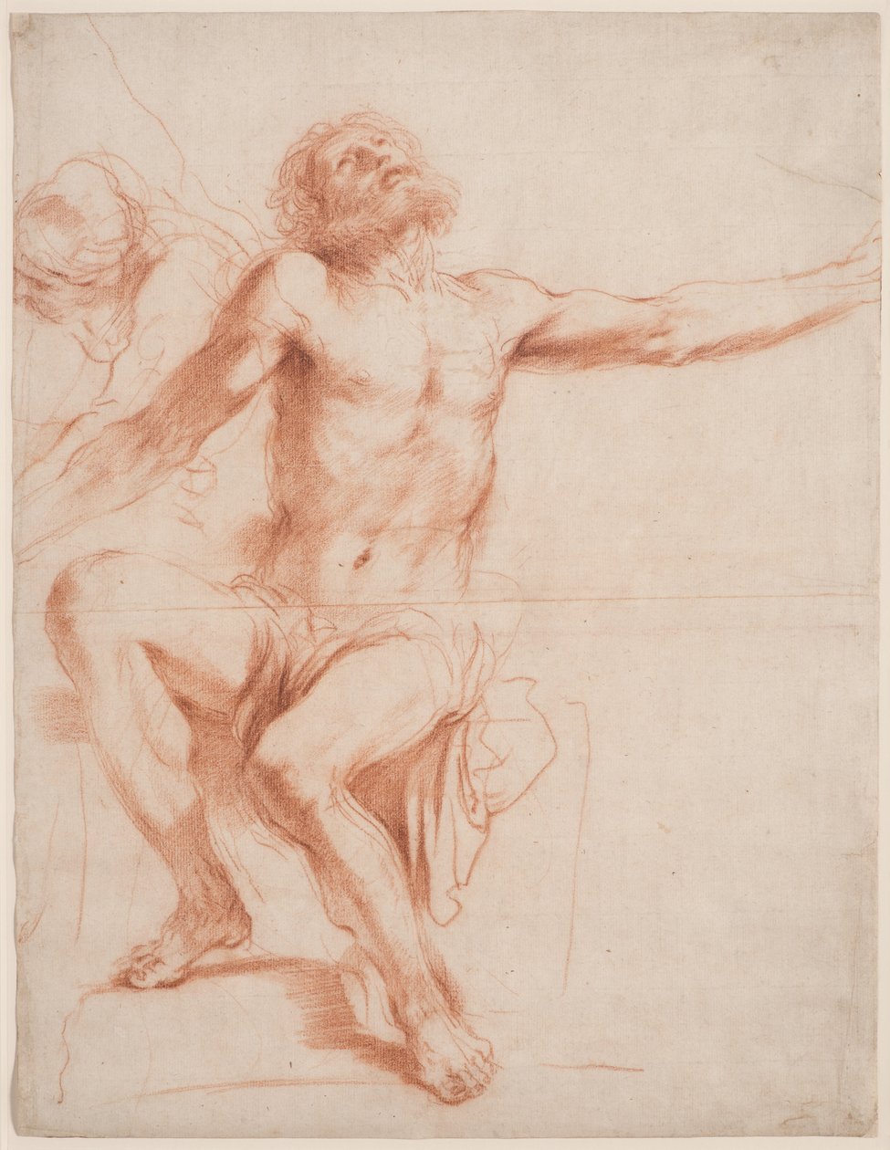 Siedząca postać męska, c.1618-19 autorstwa Guercino